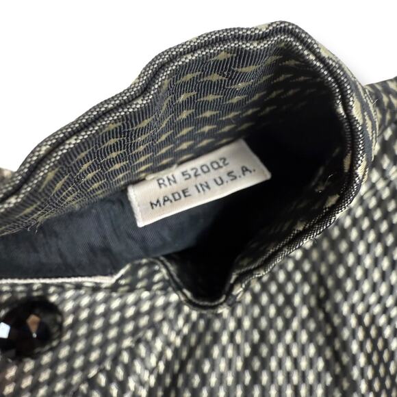 ❌Sold❌80's LIZ CLAIBORNE iridescent shimmering diamond pattern blazer jacket - Picture 12 of 16